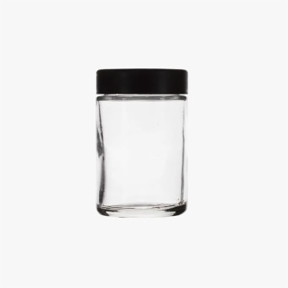5oz Child-Resistant Flat Lid Jar with Black Lid