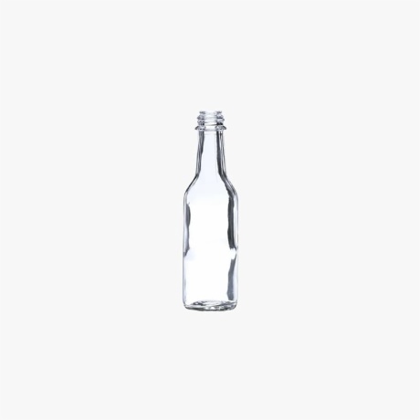 5oz Clear Glass Woozy Sauce Bottle