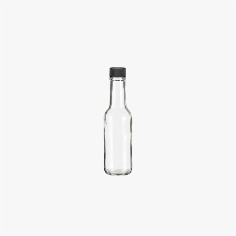 5oz Woozy Round Glass Bottle with Black Cap