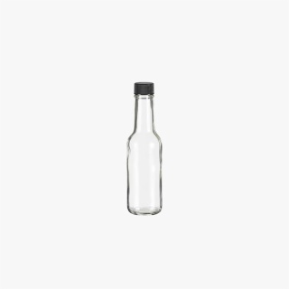 5oz Woozy Round Glass Bottle with Black Cap
