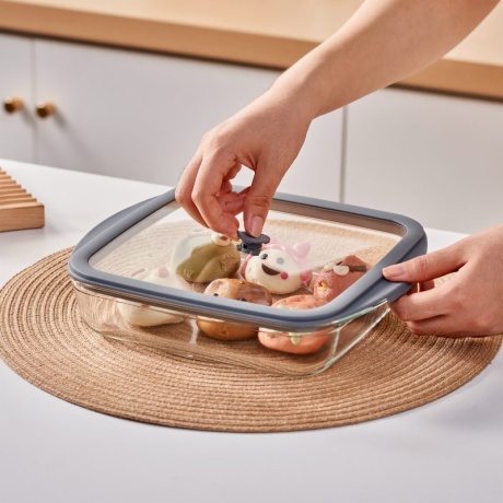 1.6 Liter Square Borosilicate Glass Baking Sheet