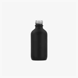 60ml Matte Black Euro Round Glass Bottle