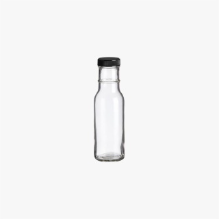 8oz Round Sauce Bottle with Black Cap