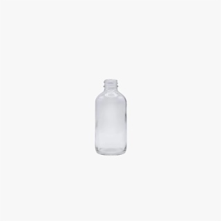 8 Ounce Clear Boston Round Glass Bottle