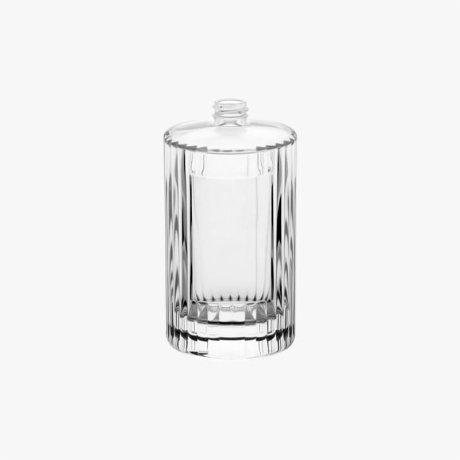 80ml Round Vertical Stripe Shape Glass Perfume Bottle
