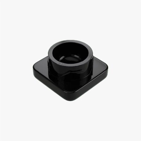 9ml Square Solid Black Glass Child Resistant Concentrate Jar