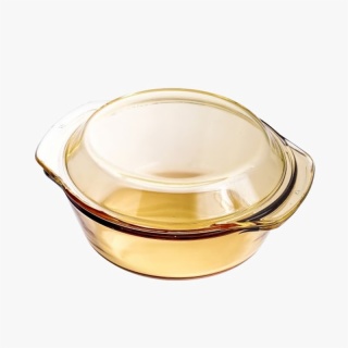 Amber Borosilicate Glass Casserole