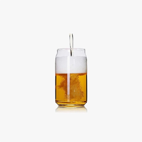 beer can glass lid and straw