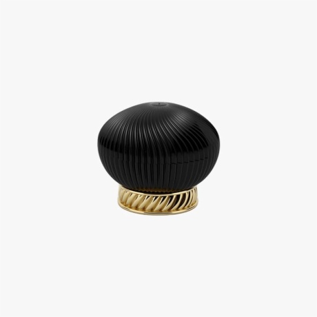 Black & Gold Striated Perfume Bottle Cap
