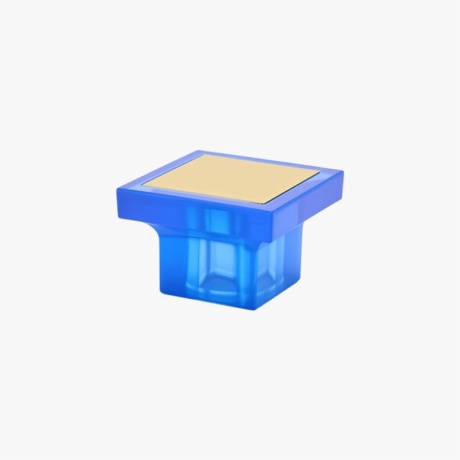 Blue Trapezoid Perfume Bottle Cap