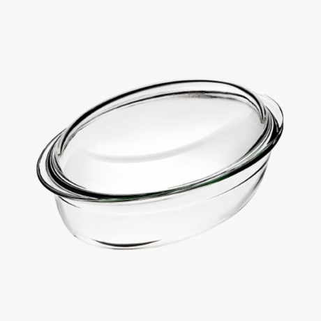 Borosilicate Glass Oval Casserole