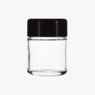 Child Resistant Jar with Black Lid for 1/8th Oz