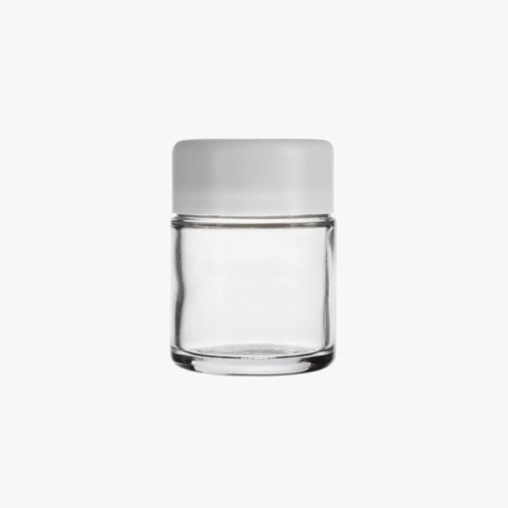 Child Resistant Jar with White Lid for 1/8th Oz