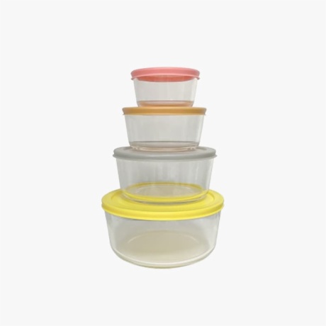 Clear Glass Salad Bowl