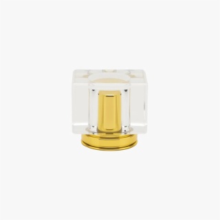 Clear&Gold Square Perfume Bottle