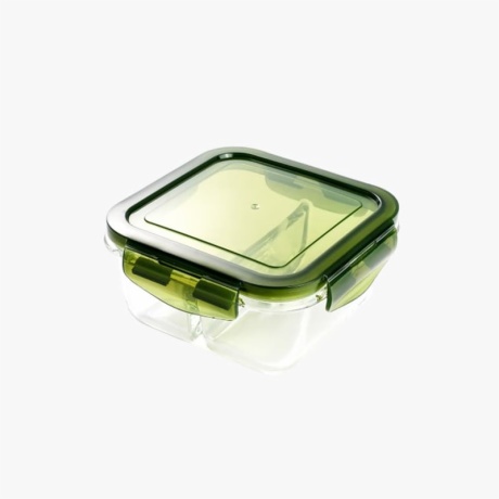 Compartment Heatable Lunch Storage Glass Box