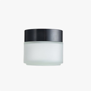 Cream Glass Jar