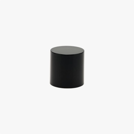 Custom Glossy Black  Perfume Bottle Cap Cylindrical