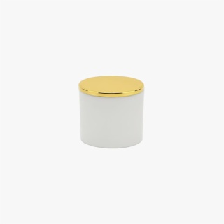 Cylindrical White&Gold Perfume Bottle Cap