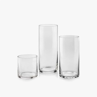 Clear Glass Candle Vase