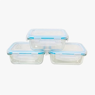 Glass Lunch Box Set of 3