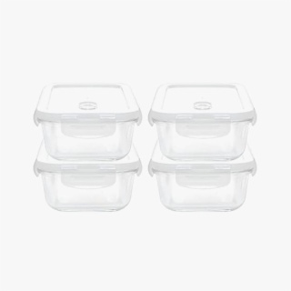Glass Lunch Box Set of 4