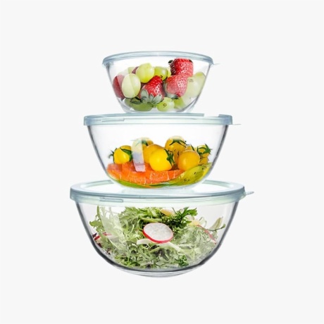 Glass Mixing Bowl with Lid