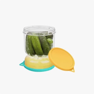 Glass Pickle Jar with Strainer