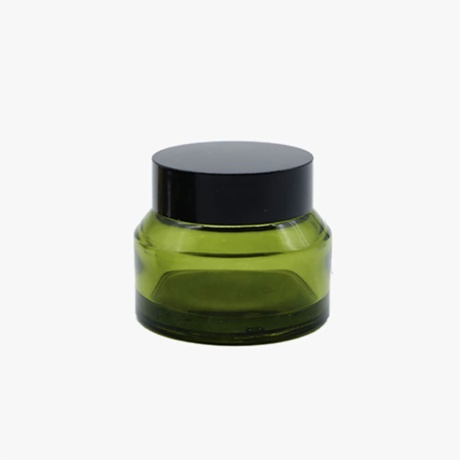green glass jar for cream