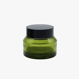 Green Glass Jar for Cream