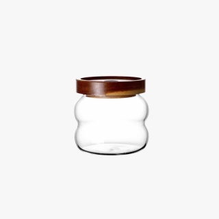 High Borosilicate Glass Storage Jar with Wood Lid