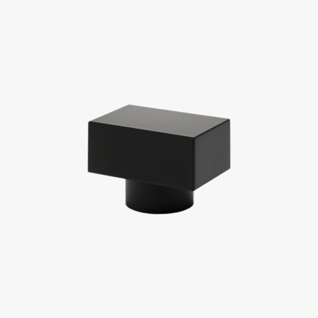 Matte Black Rectangular Plastic Perfume Bottle Cap