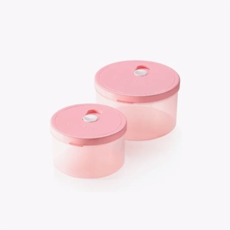 pink glass meal prep containers
