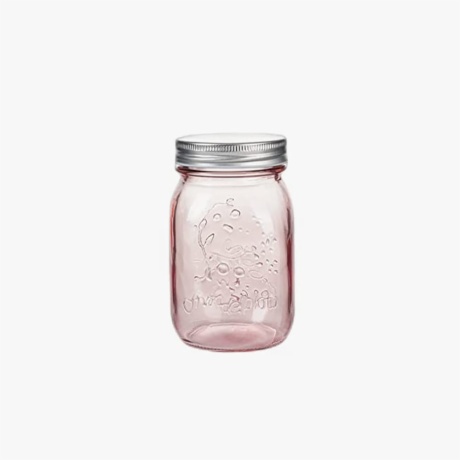 pink mason jar