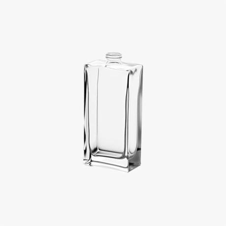 Rectangle 75ml Custom Clear Glass Perfume Bottle