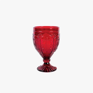 350ml Versatile Red Goblet for Various Beverages
