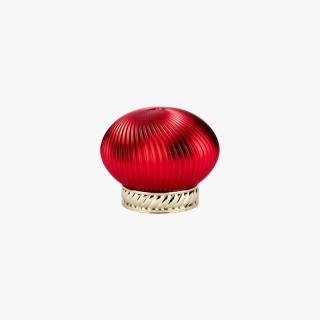 Red & Gold Striated Perfume Bottle Cap