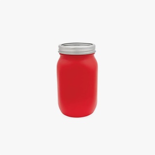 Red Mason Jar