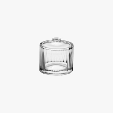 Round 50ml Vertical Stripe Shape Glass Perfume Bottle