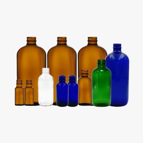 Round Boston Glass Bottles