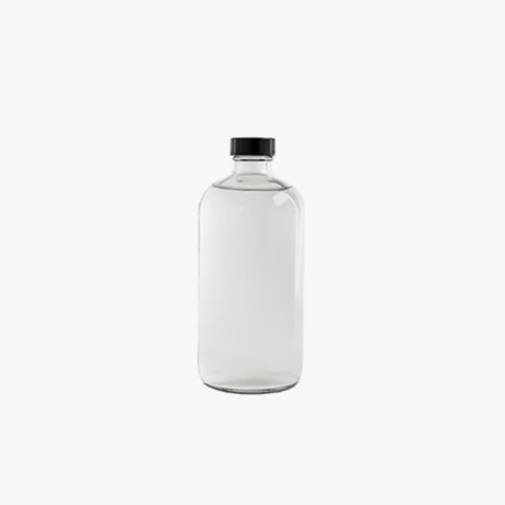 round clear juice bottle