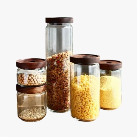 Spice Kitchen Storage Jar with Bamboo Lid