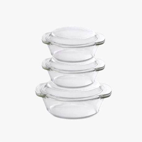 Steamed Egg Noodle Bowl with Glass Lid