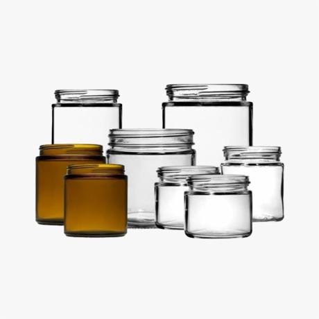 Straight Sided Glass Jars
