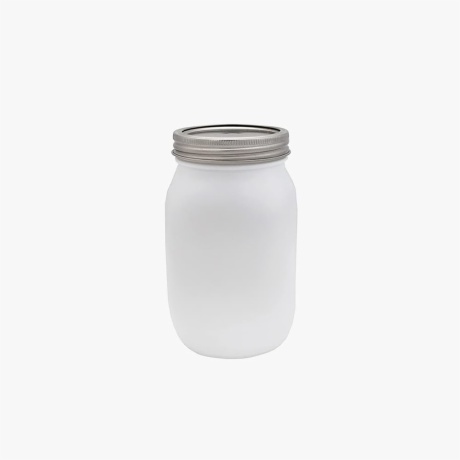 white mason jars