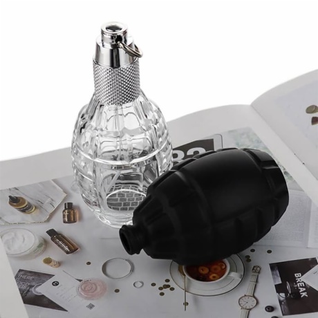 100ml black clear grenade perfume bottle