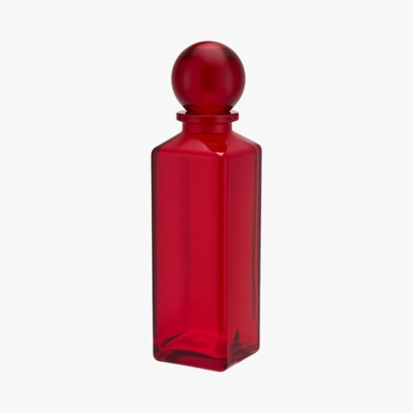 120ml Red Rectangle Perfume Glass Bottle