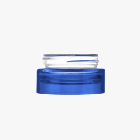 15ml Blue Glass Cream Jar 