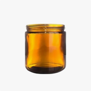 16 Oz Amber Glass Jar