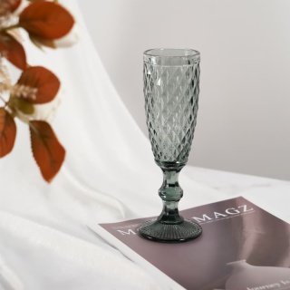 170ml Gray Glass Goblet 